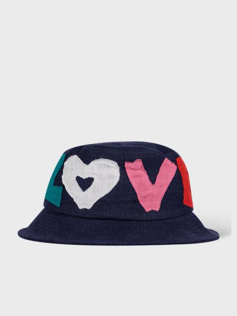 'Love' Applique Bucket Hat