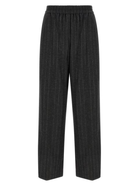 Brunello Cucinelli Micro Sequin Pinstripe Pants