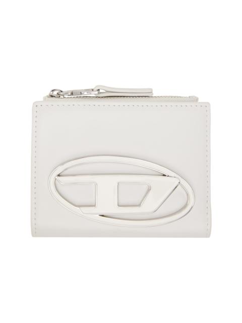 Diesel White Logo Plaque Small Leather Wallet
