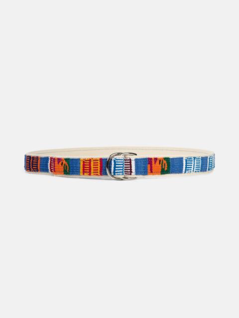 J. PRESS MADE-IN-USA MAYAN MOTIF D RING BELT