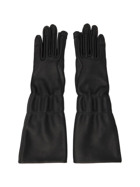 Rick Owens Black Tower Cuffed Gloves