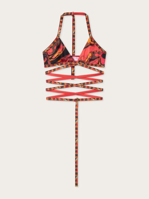 PUCCI ORCHIDEE PRINT SILK BRA