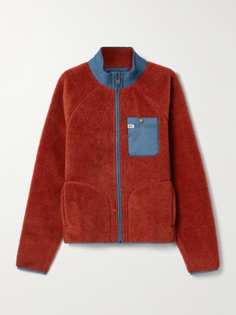 RRL by Ralph Lauren Shell-trimmed Wool-blend Fleece Jacket