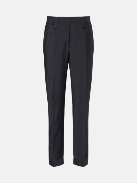 VERSACE Wool and mohair tapered pants