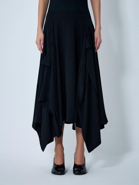Yohji Yamamoto Paneled Flare Midi Skirt