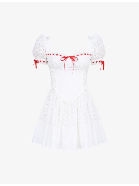 House of CB Jana Broderie-Anglaise Cotton Mini Dress