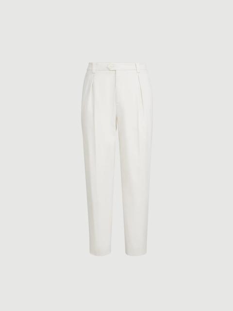 Brunello Cucinelli Garment-dyed trousers in American Pima cotton comfort gabardine with tee holder
