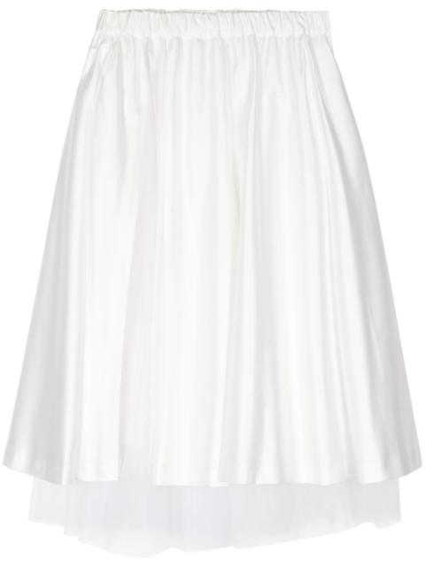 Noir Kei Ninomiya Polyester Satin Nylon Tulle Skirt