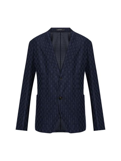 v-neck wool blazer