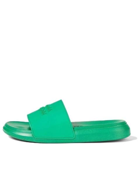 Alexander McQueen (WMNS) Alexander McQueen Embossed Rubber Slides 'Green' 666983W4QS03115