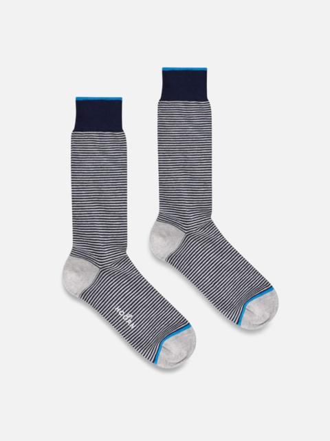 HOGAN Micro Stripes Socks Grey Blue