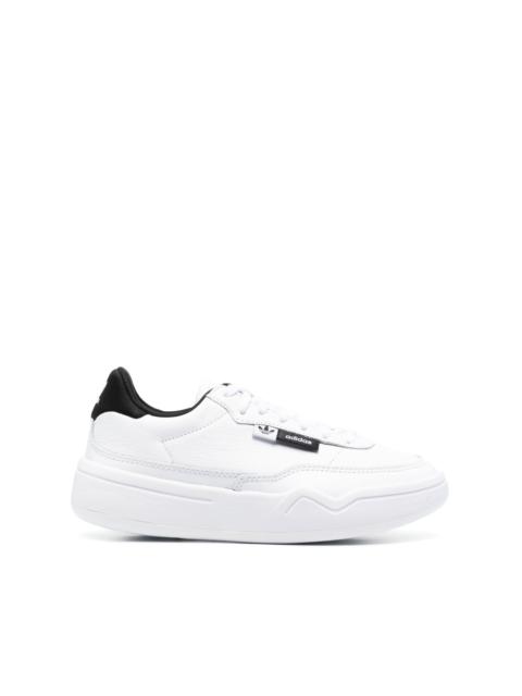 low-top chunky leather sneakers