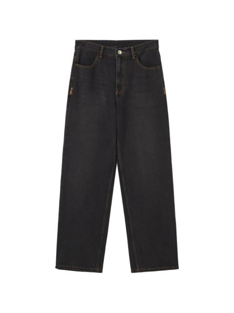 ADER error contrast-stitch straight-leg jeans