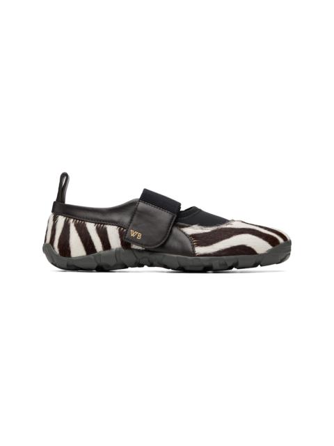 WALES BONNER White & Brown Jewel Mary Jane Sneakers