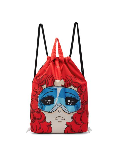 pushBUTTON SSENSE Exclusive Red Goggles Girl Backpack