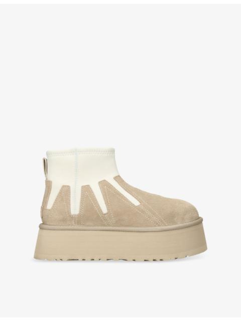 UGG Classic Mini Dipper Sunwave Suede and Woven Boots