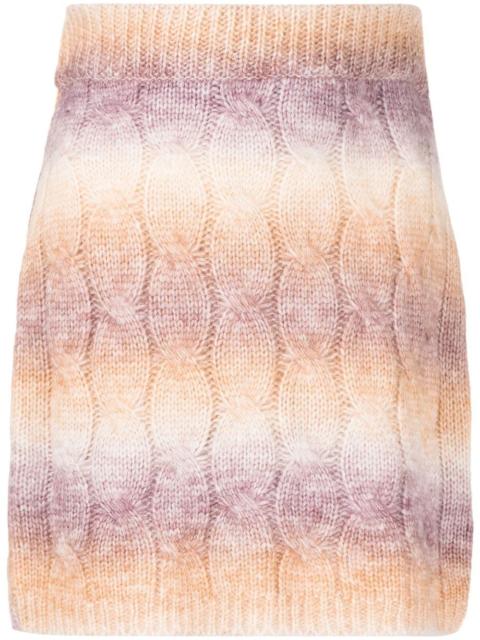 rokh striped cable-knit mini skirt