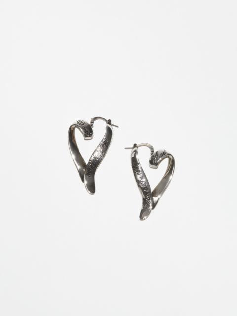 Acne Studios Heart hoops - Antique Silver