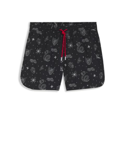 HUGO SWIM SHORTS WITH ALL-OVER PRINT