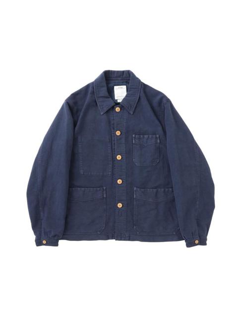 visvim TRAVAIL COVERALL MOLESKIN DMGD BLUE