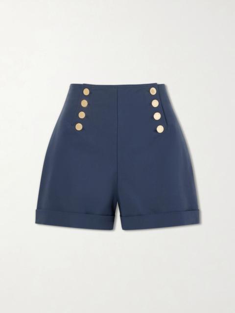 CAROLINA HERRERA Cotton-blend shorts Navy