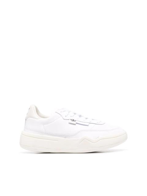 adidas logo-patch leather sneakers