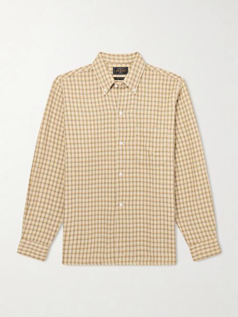 BEAMS PLUS Button-Down Collar Checked Cotton Shirt