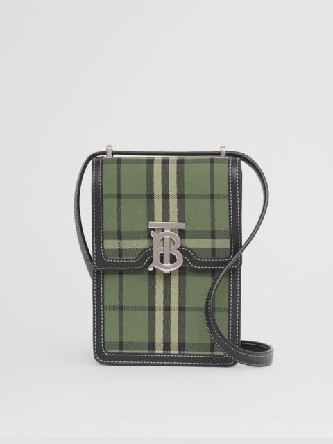 Burberry Check Cotton and Leather Robin Bag