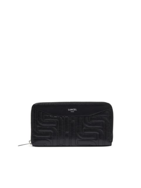 LANCEL quilted zipped long wallet