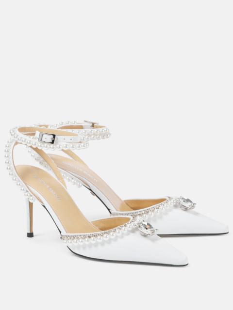 Diamond of Elizabeth satin pumps