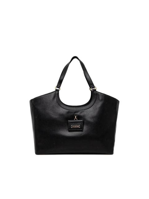 Moschino logo-plaque tote bag