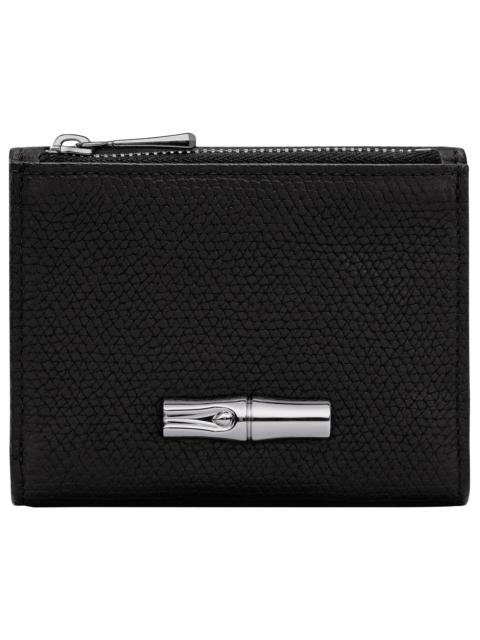 Longchamp Le Roseau Compact wallet Black - Leather