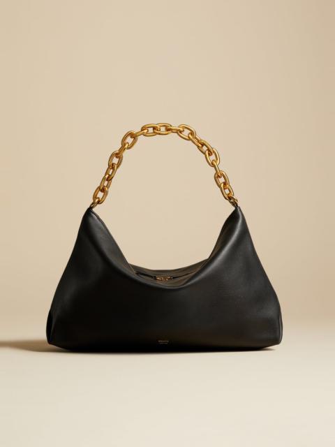 KHAITE The Clara Bag in Black Leather