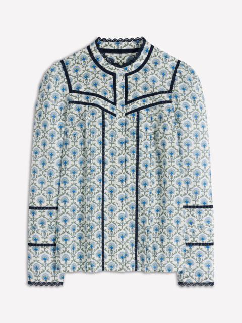 BODEN Carmen Trim Insert Top-Ivory, Flower Lattice