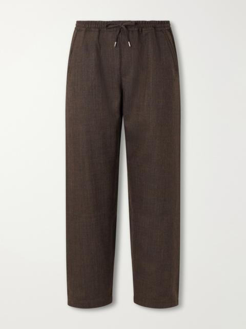 A KIND OF GUISE Samurai Wide-Leg Wool-Twill Drawstring Trousers