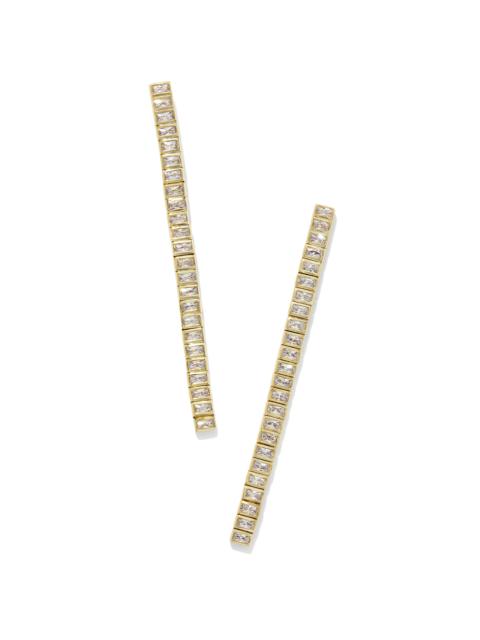 KENDRA SCOTT Gracie Long Tennis Linear Earrings in Gold