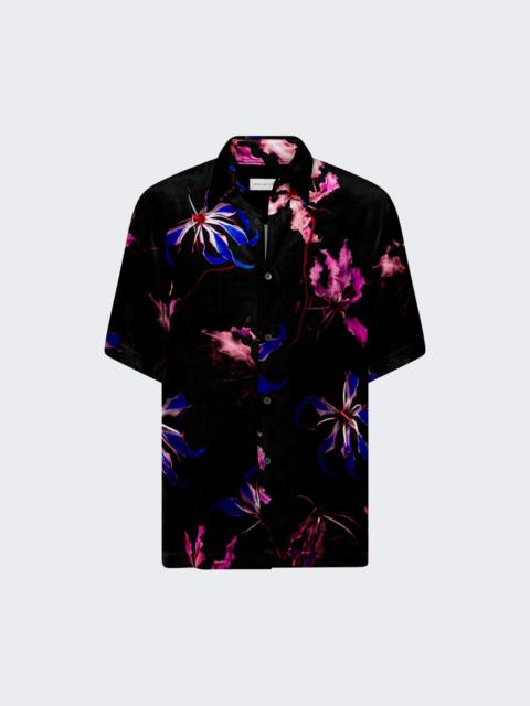 Clasen Short Sleeve Floral Shirt Black