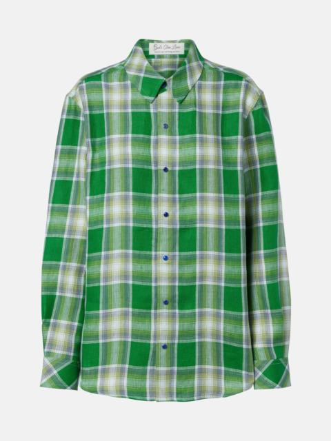 God’s True Cashmere Harbor linen shirt with lapis lazuli