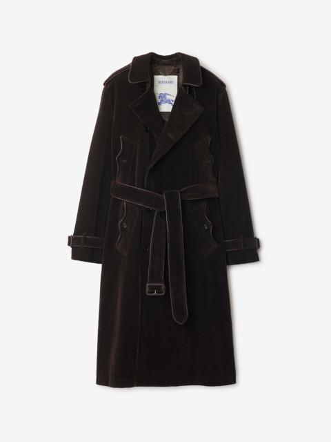Long Corduroy Trench Coat