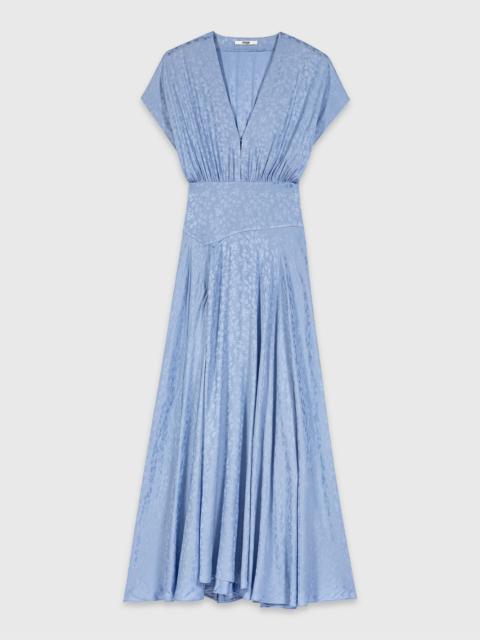 maje Patterned jacquard maxi dress