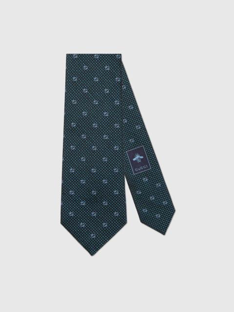 GUCCI Interlocking G silk jacquard tie