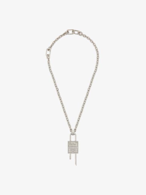 Givenchy SMALL LOCK NECKLACE IN METAL WITH CRYSTALS