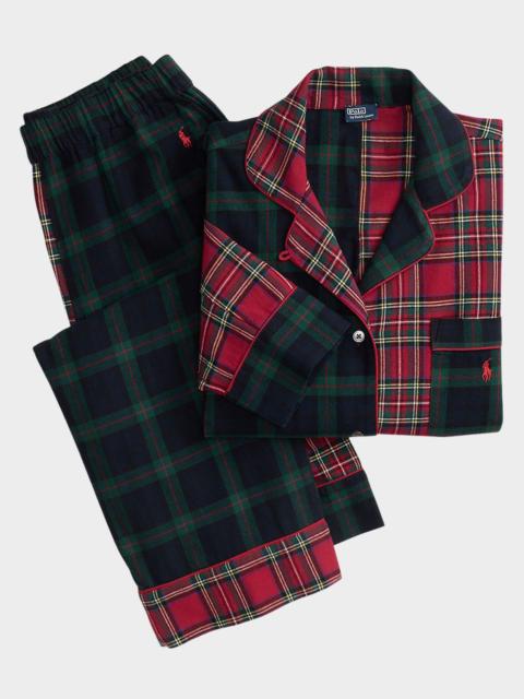 Polo Ralph Lauren Madison Patchwork Cotton Plaid Pajama Set