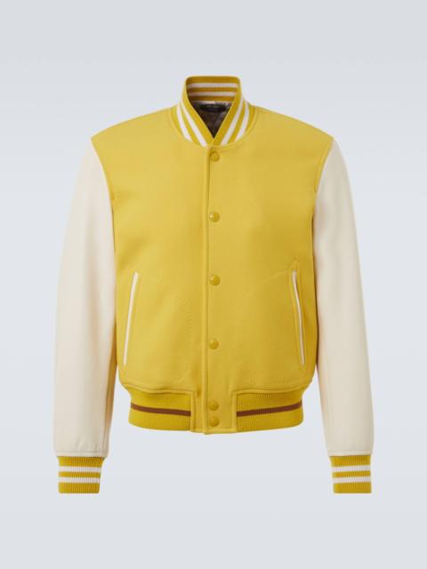 TOM FORD Wool and leather varsity jacket