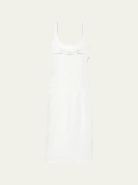 Another Tomorrow Tie-Back Long Sleeveless Sheath Dress