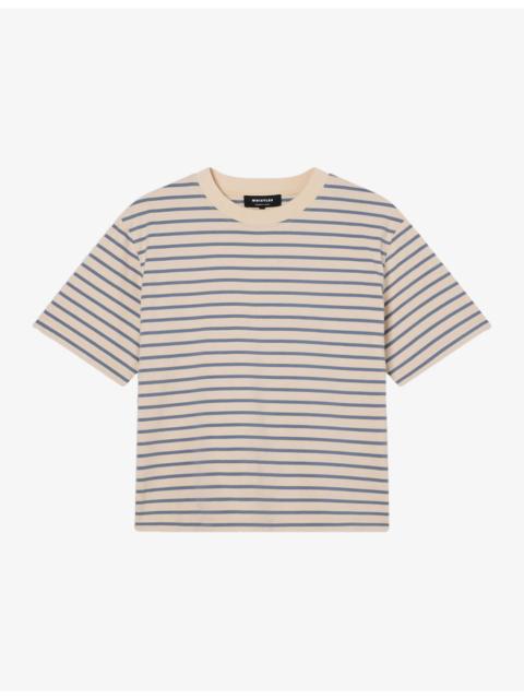 WHISTLES Striped Short-Sleeve Cotton T-Shirt