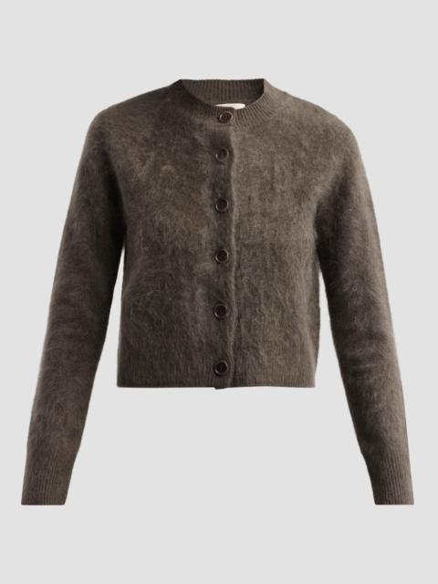LISA YANG Women's Azalea Brushed Cashmere Cardigan - Dark Fern Brushed