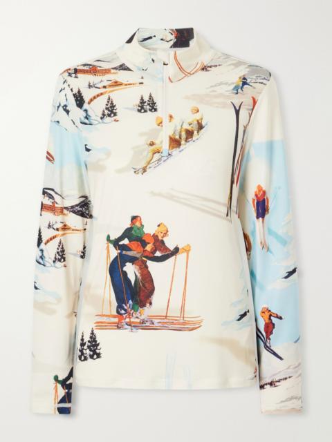BOGNER Beline printed stretch-shell zip-up base layer Multi