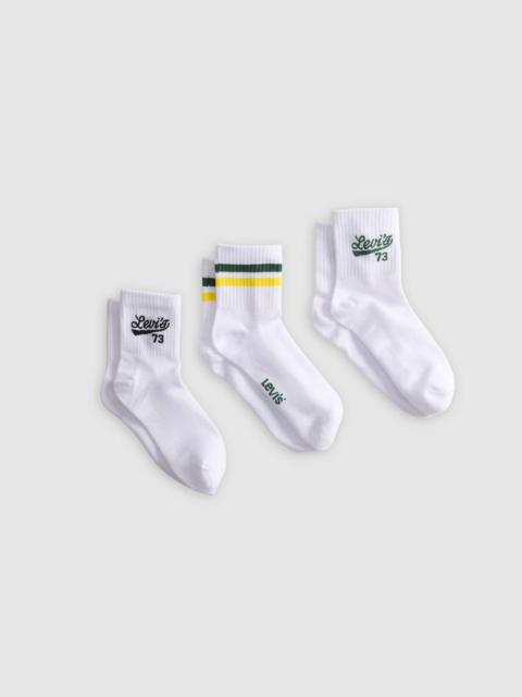 Levi's MID CUT STRIPE LOGO SOCKS (3-PACK)