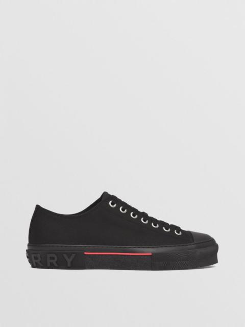 Burberry Logo Detail Cotton Sneakers
